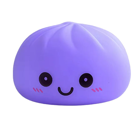 New LED Bun Squishy, Glowing Stress Ball, Light-up Bubble Spitting Bun, Realistic Steamed Bun，Desk Decoration
