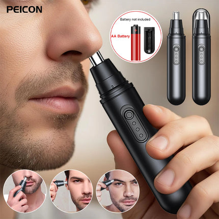 Electric Nose Hair Trimmer Battery Powered Travel Portable Nose Hair Cutter Mini Clipper For Men Eyebrow Ears Nose Hair Trimmer