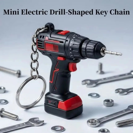 Lifelike Electric Drill Key Chain Cool Design Lightweight Drill Key Ring Mini Size PVC Mini Electric Drill Keychain