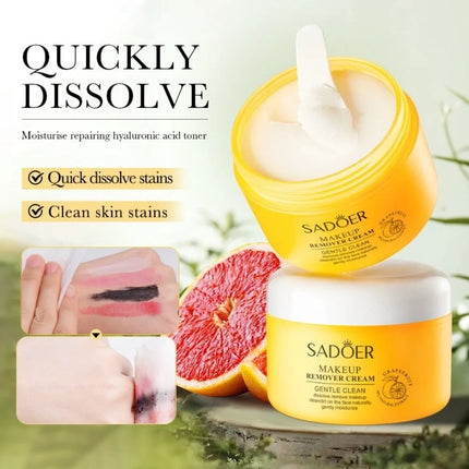 Quickly Dissolve SADOER Grapefruit Makeup Remover Stubborn Makeup Deep Cleaning Deep Cleaning Makeup Remover Without Residue