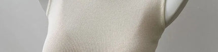 Korean Sle Knitted Vest Women's Base Layer Tank Top Svel f High Collar Spring Autumn Winter Inner And Outer Wear