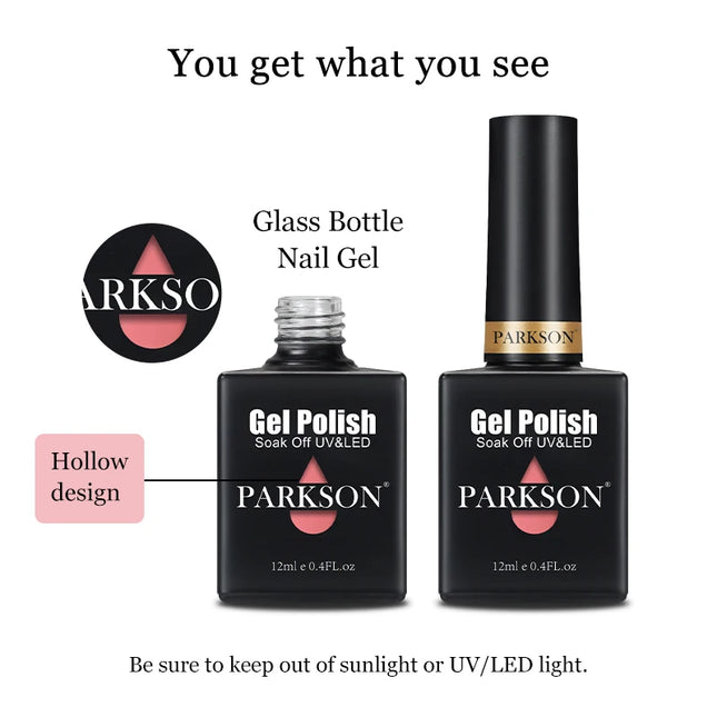 Parkson 12ML Nail Gel Polish HEMA TPO FREE Full Coverage 279 Color Gel Pigment Professional Nail Art Long Lasting Gel Varnish