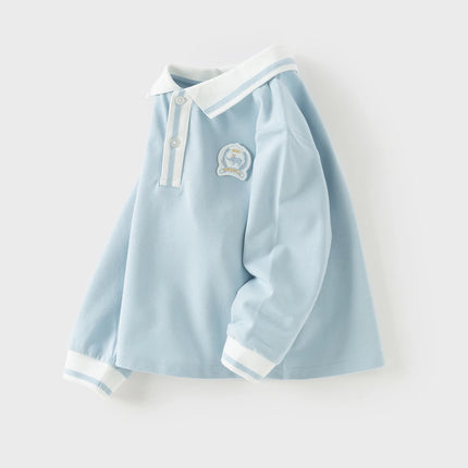 Dave Bella Children Long Sleeve Polo Shirts Spring Autumn Boys Cotton Blouse Kids Clothing Casual Tops Party Sports DB1260764