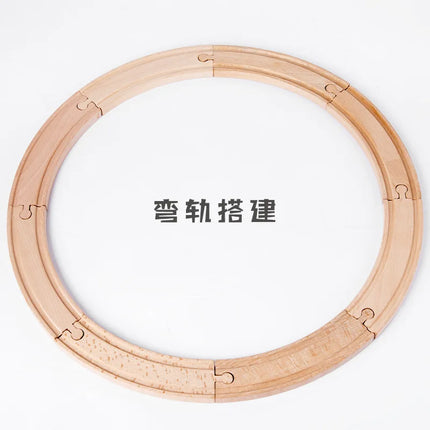 Wooden Track Accessories Beech Wood Railway Train Track Bridge Connector Toys Fit Thomas Wooden Train For Children Birthday Gift