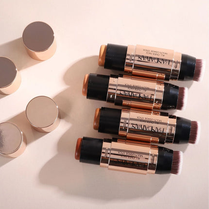 Double-head Face Bronzer Contour Stick Cream Makeup Light Dark Shadow Lasting Concealer Facial Brighten Contouring With Brush