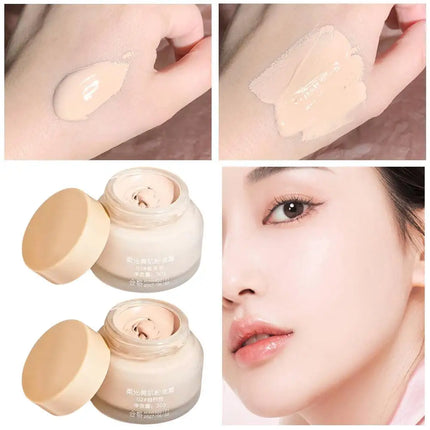 Soft Glow Foundation Cream Waterproof Sweat-Resistant Long-Lasting Makeup Concealing Moisturizing Liquid Foundation