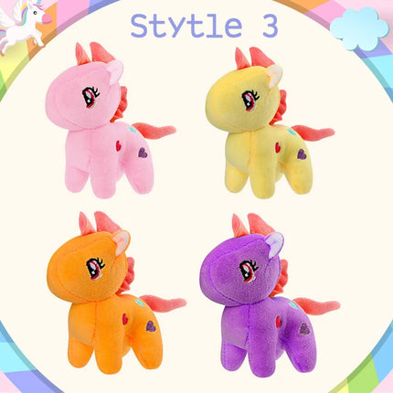 4-24pcs Mini Plush Unicorn Stuffed Animals Unicorn Party Favors Bulk Toys DIY Plush Keychain Stuffed Animal for Kids Party Favor