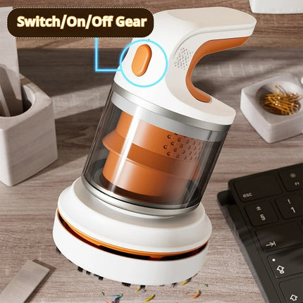 Mini Desktop Vacuum Cleaner, 2-Speed Strong Suction, USB Rechargeable Handheld Vacuum for Keyboard, Desk, Car