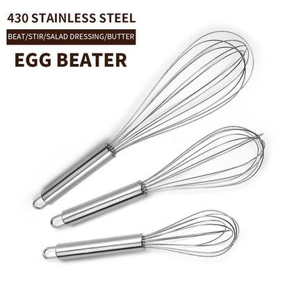Stainless Steel Mini Whisk Kitchen Cuisine Manual Egg Beater Whisks and Mixer 6 Wire Manual Frother Mini Whip