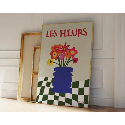 1pc Retro Beige Floral Line Printing,Simple Canvas Painting,Frameless Modern Plant Wall Decor for Living Room,Housewarming Gifts