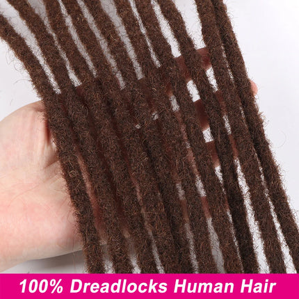Dreadlock Extensions Real Human Hair For Man/Women Permanent Loc Extensions 60 Strands 6-14 Inch Brazilian Dreadlock