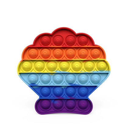 Rainbow Pop Push Bubble Fidget Toy - Anti Stress Relief Sensory Toys for Adults, Kids, Children & Special Needs