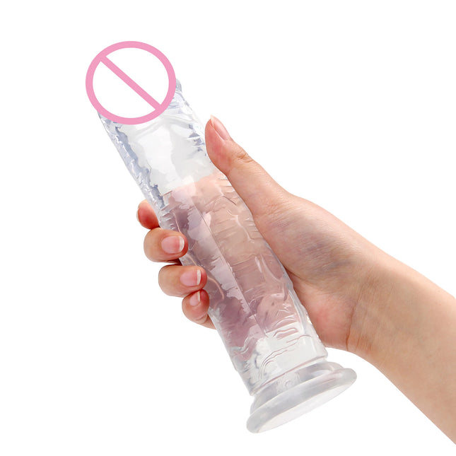 Super Cheap 7 Sizes 5 Colors Realistic Soft Jelly Dildo with Suction Cup Adult Sex Toy for Women and Men Vaginal and Anal Masturbator