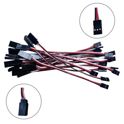 10pcs 100mm 150mm 200mm Servo Extension Cord 300mm 500mm Male to Female 10cm Servo Lead Wire For RC Futaba JR Connector