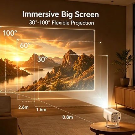LINGLAN bestseller S40 native 4K HDMI Android projector, dual WiFi Bluetooth vertical portable LED smart home theater low noise