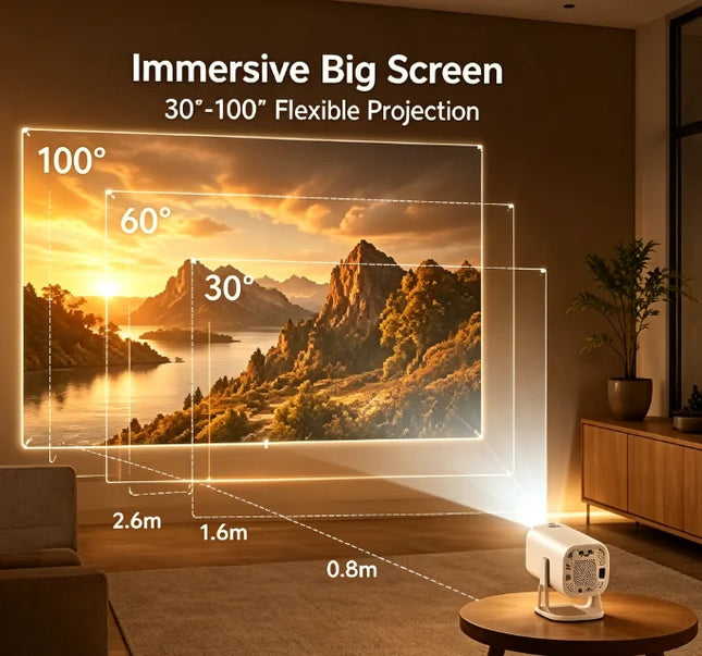 LINGLAN bestseller S40 native 4K HDMI Android projector, dual WiFi Bluetooth vertical portable LED smart home theater low noise
