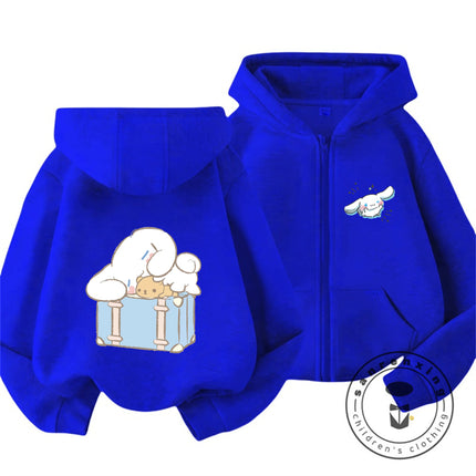 Cinnamoroll 2026 Hot Zipper Hoodie 3-14Y Boys Girls Autumn Winter Cute Kawaii Cartoon Street Hot Fashion Outdoor Casual Warm