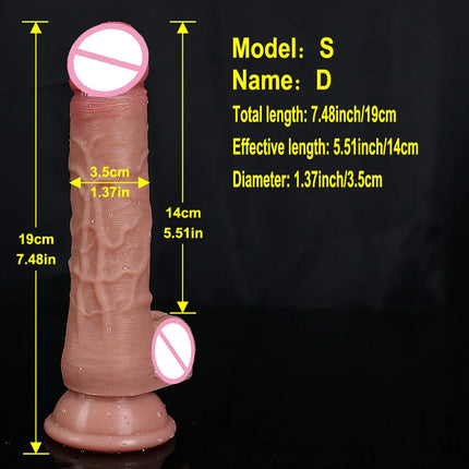 11.02in Huge Dildo Soft Penis Sexy Female Sex Toys Masturbator Double-layer Silicone Suction Cup Dildos for Women Big Dick Cock