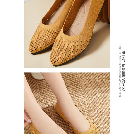 2025 Spring Breathable Mesh Flats Shoes for Women Comfortable Slip on Casual Shoes Woman Lightweight Soft Bottom Loafers