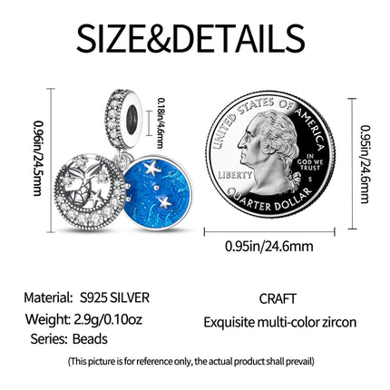 Orstarry Charm Silver 925 Beads Blue Series Fit Bracelet Charms DIY Original Fashion Pendants For Women Jewelry Trendy Gifts