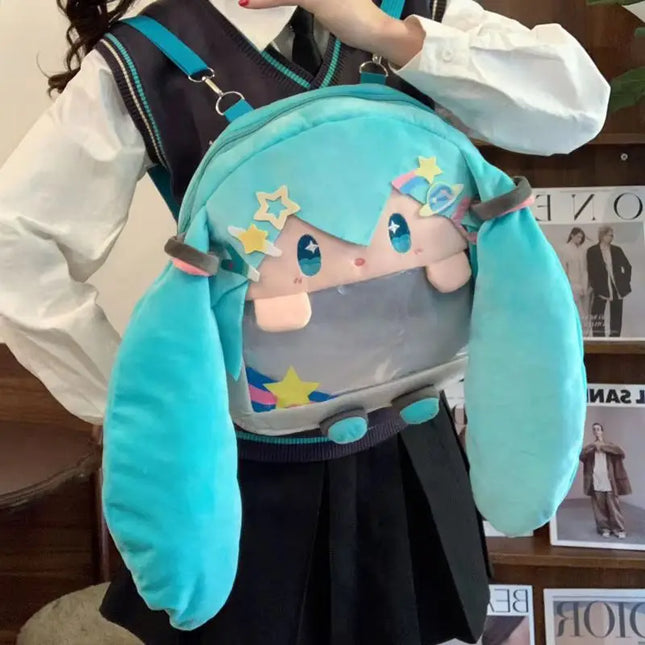 Cute Fufu Miku Itabag Large-Capacity Cartoon Backpack For Adults Girls Kawai Cosplay Ita Bag For Anime Convention、Concert、show