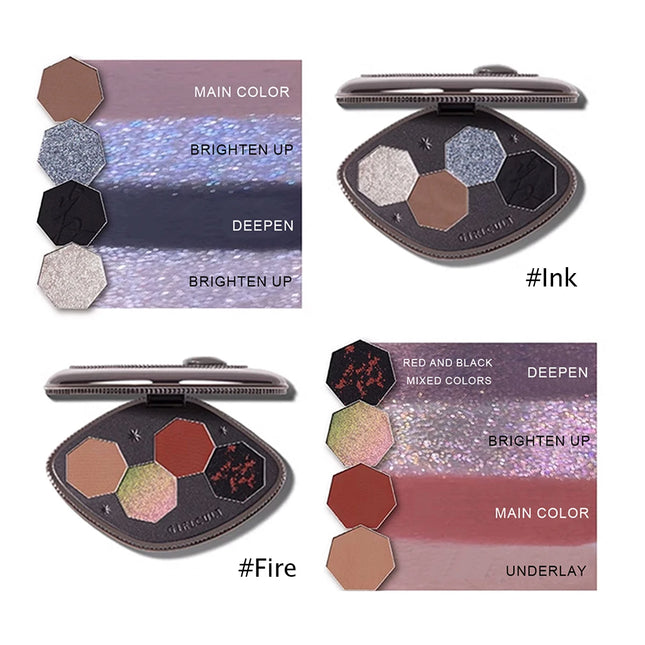Girlcult Hallucination Eyeshadow Palette, Fine Milled, Non-Fallout, Dimensional Blending, Soft-Focus Matte, Glamour, Luxury, Seasonal