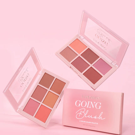 Long Wear Blush Makeup Palette Buildable Color Velvet Finish Face Powder Cheek Contouring Brightening
