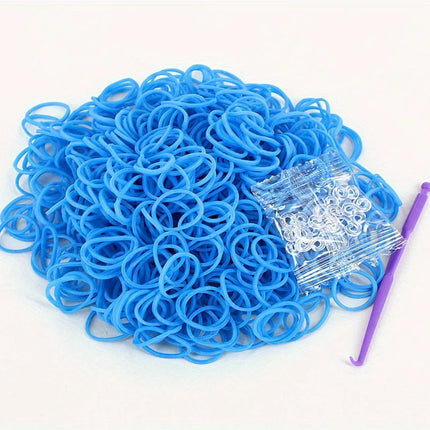 600Pcs Rainbow Rubber Band Loom -DIY Necklace S-clip Girl Rubber Band Bracelet Toys Bracelet Weaving DIY Crafting Tools