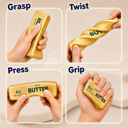 2026 Viral 13.5cm Golden Butter Squishy Fake Food Slow Rising Soft Squeeze Portable Desk Accessory Creative Gadget Novelty Gift
