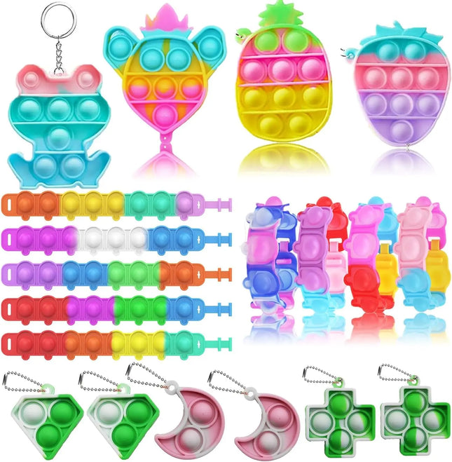 120/60PCS Party Favors for Kids Pop Fidget Toys, Treasure Box for Classroom, Piñata Filler, Goodie Bag Stuffers