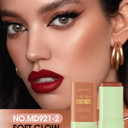 Durable waterproof powder blusher stick, vibrant color, multi color options, rich color display, suitable for daily and holiday