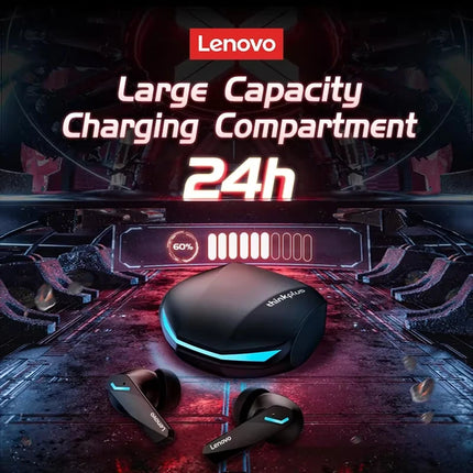 Lenovo GM2 Pro Earphone Bluetooth 5.3 Headphones with Mic 9D Stereo Pro 6 Lenovo Earbuds Dual Modes Music Game Wireless Headset