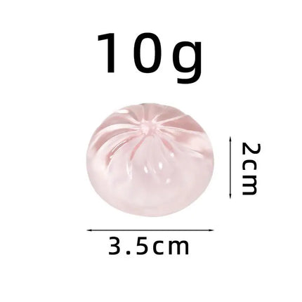 Color Glitter Dumpling Squishes Stress Balls Fidget Sensory Toys Simulation Food Squishies Bun with Steamer Squeeze Dough Gifts