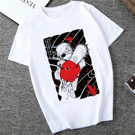 Japanese Anime Denji Tshirt Unisex Chainsaw women T Shirt Women Funny Cartoon Pochita Makima T-shirt Graphic Tees Tops Female 90