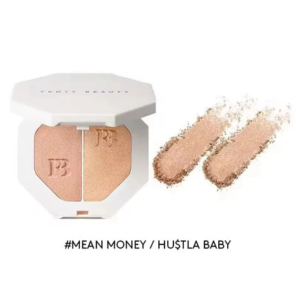 Fenty Beauty Two-Color Highlighter Glossy Face Palette Natural Contouring Stick Face Shimmering Diamond High Gloss Fine Powder