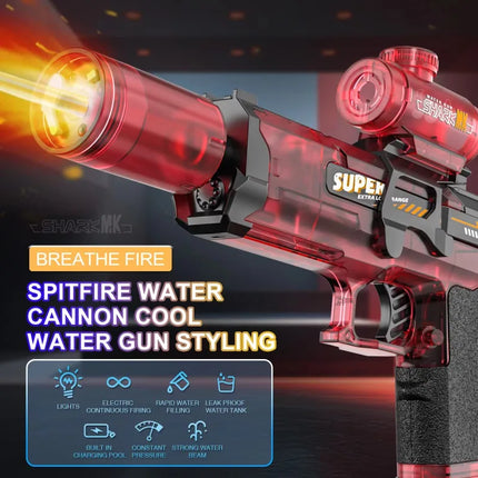 Blasting Lights Are Linked To The Chamber Electric Water Guns Toys for Kids Automatic Water Pistol Children Summer Outdoor Toy