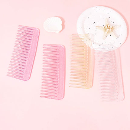 1pc non handle shaped massage hair styling comb, plastic transparent style salon hair styling comb Special for real hair wigs