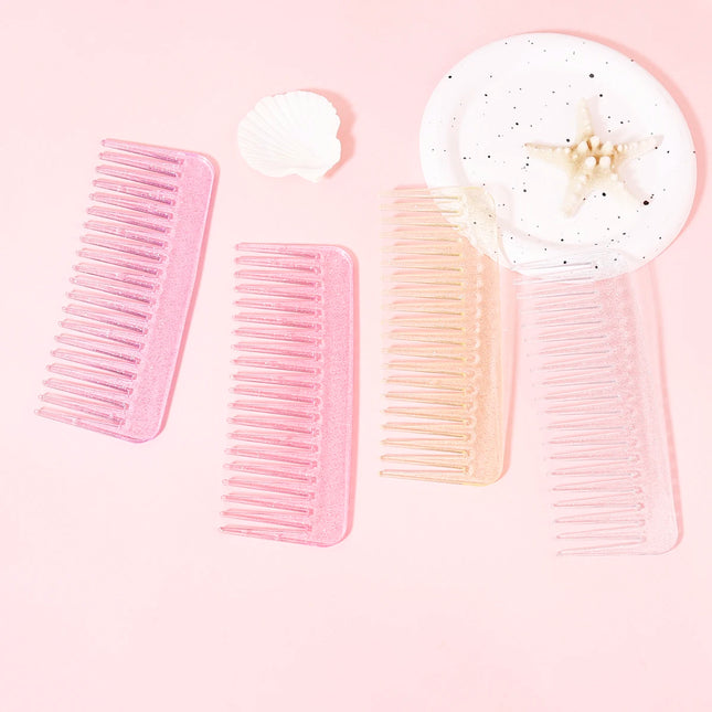 1pc non handle shaped massage hair styling comb, plastic transparent style salon hair styling comb Special for real hair wigs