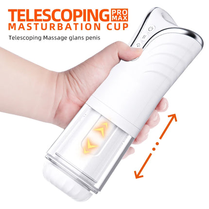 Automatic Telescopic Male Masturbator Cup Strong Retractile Penis Trainer Pocket Pussy Vagina Soft Silicone Sex Machine for Men