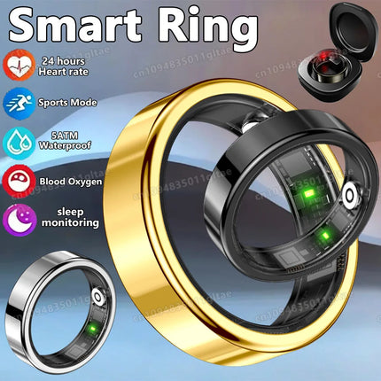 Smart Ring Bluetooth Call Heart Rate Blood Pressure Monitor Men Womenes Smartring 5ATM Waterproof Health Multi Sports Ring 2026
