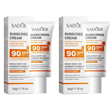 Lotion Solaire Pour Le Corps Et Le Visage, Super 220g, 50g Small bottle size, SPF 90 PA +++++, Utilisation Pour Tout Le Corps,