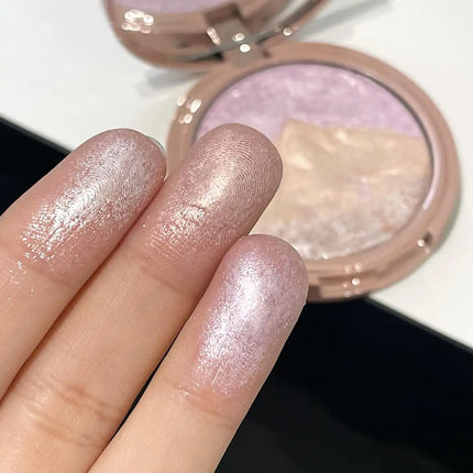 High-Gloss Palette, Starry Glow Series, Delicate Pearl Shimmer, Long-Lasting and Non-Cakey, High Color Payoff, Easy to Apply, Facial Contour Brightening and Contouring, Natural Three-Dimensional Makeup
