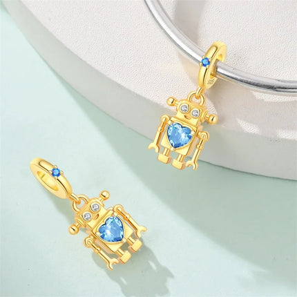 Original Charms Beads 925 Sterling Silver Golden Leopard Firefly Butterfly Hot Air Balloon Beads Fit DIY Bracelet Fine Jewelry