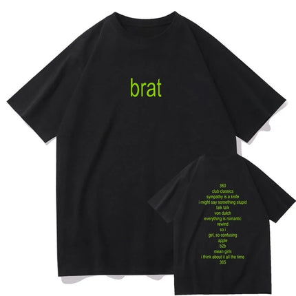 Charli XCX with Special Guest Shygirl T-Shirts Brat Album Men Women Clothing Aesthetic Unisex Streetwear Summer Cotton Tee Tops