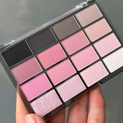 16-Color Korean Eyeshadow Palette Matte Pearlescent Low Saturation Long Lasting Brown Pink Glitter Eye Shadow Eye Makeup Palette