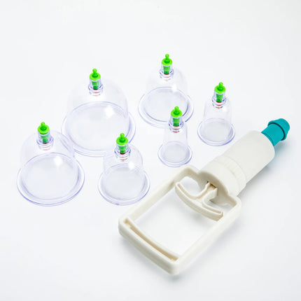 12/6Pcs Vacuum Cupping Set Suction Cups Back Massage Body Cup Detox Massage Body Cups Vacuum Cupping Anti Cellulite Massage Jars