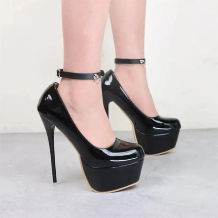 Ankle Belt Black O-Ring Ankle Punk PU Leather Fetish Anklet Women Gothic Erotic Accessories Street Style YK2 Ankle Belt