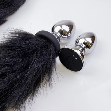 1set, Electric Shock dog tail Anal Plug, Vibrating butt plug, G-spot masturbation, Passionate party, adult pleasure, sexual well
