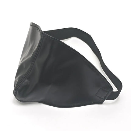 Black PU Leather Sex Eye Mask Cover Nose Large Area Sex Mask BDSM Accessoire Bdsm Bondage Restraints Sex Toys for Women Couples