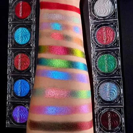 Chameleon Eyeshadow Powder Monochrome Matte Shimmer Metallic Glitter Gothic High Gloss High Colors Fine Flash lasting Eye Makeup